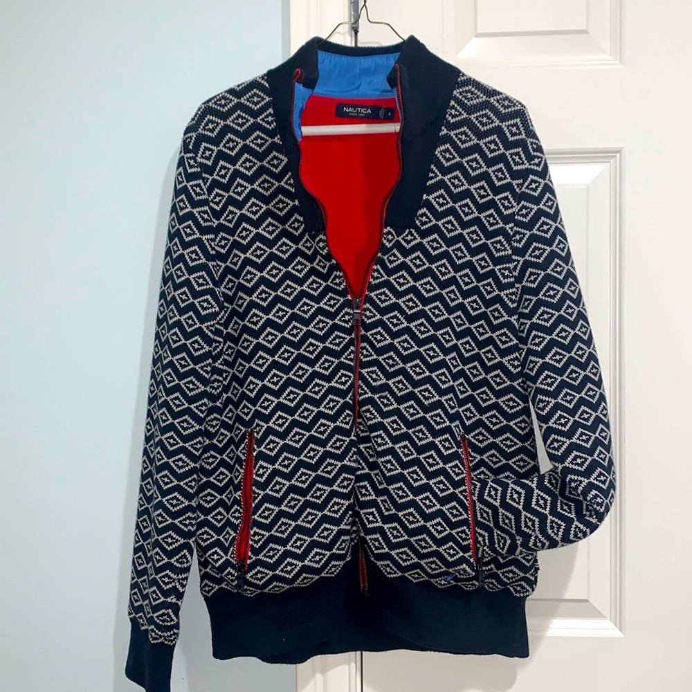 Nautica vintage sweater jacket for men size M